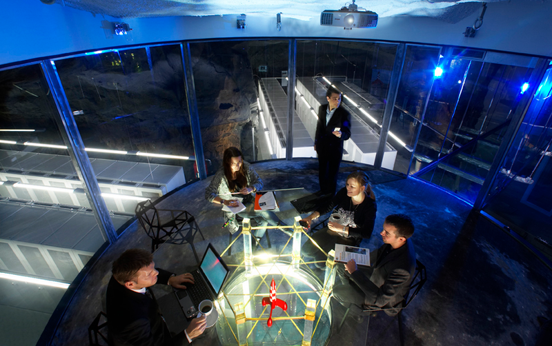 Illustration for article titled Swedish Nuclear Bunker Transmogrified Into Data Center Fit For Bond